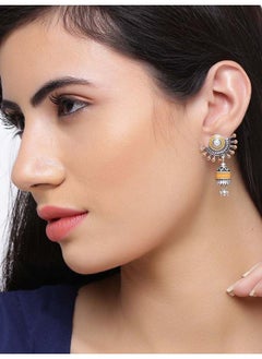 VOYLLA Sanwari Bell Motif Jhumka Earrings  - Image 5