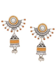 VOYLLA Sanwari Bell Motif Jhumka Earrings  - Image 2