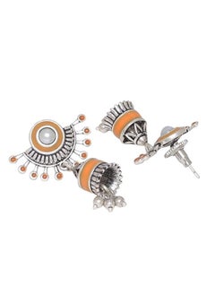 VOYLLA Sanwari Bell Motif Jhumka Earrings  - Image 3