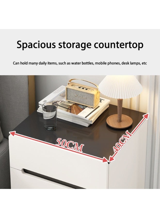 XiuWoo Nightstand with 2 Drawers, Bedside Storage Cabinet Side Table for Bedroom and Living Room - Image 3