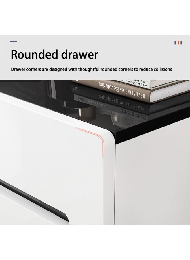 XiuWoo Nightstand with 2 Drawers, Bedside Storage Cabinet Side Table for Bedroom and Living Room - Image 4