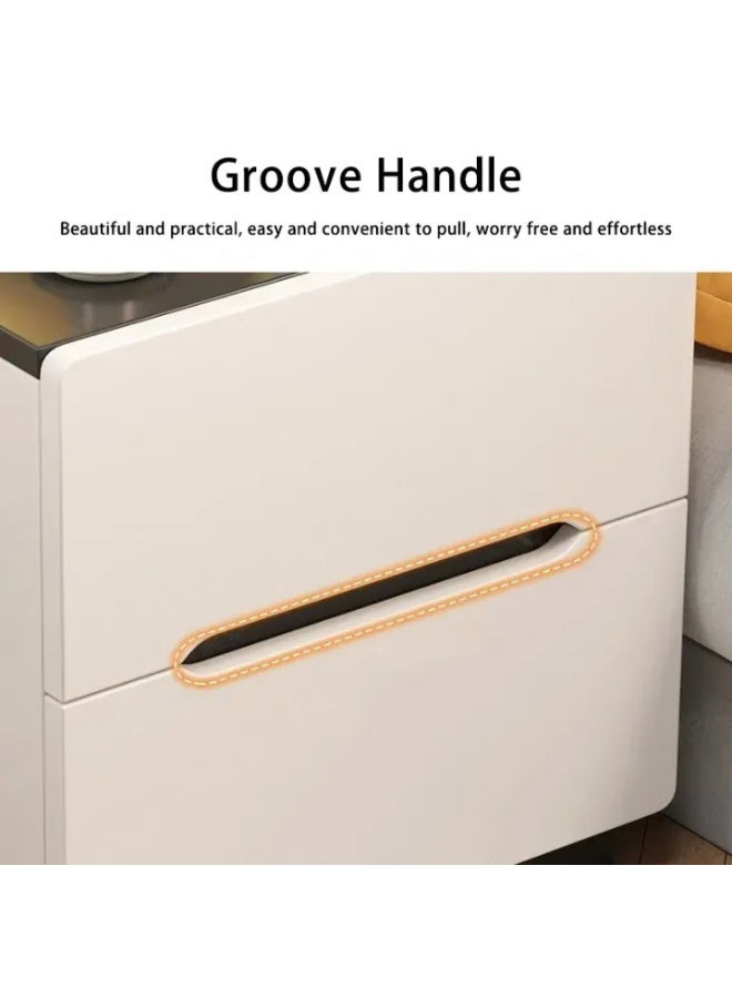 XiuWoo Nightstand with 2 Drawers, Bedside Storage Cabinet Side Table for Bedroom and Living Room - Image 5