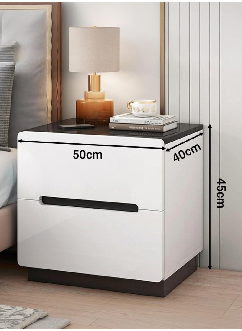 XiuWoo Nightstand with 2 Drawers, Bedside Storage Cabinet Side Table for Bedroom and Living Room - Image 2