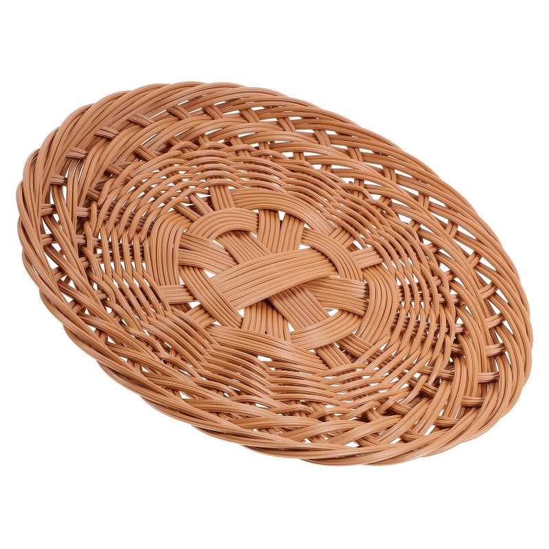 Medium Woven Bread Basket Kitchen Storage Organizer For Fruit Snack Serving - Image 2