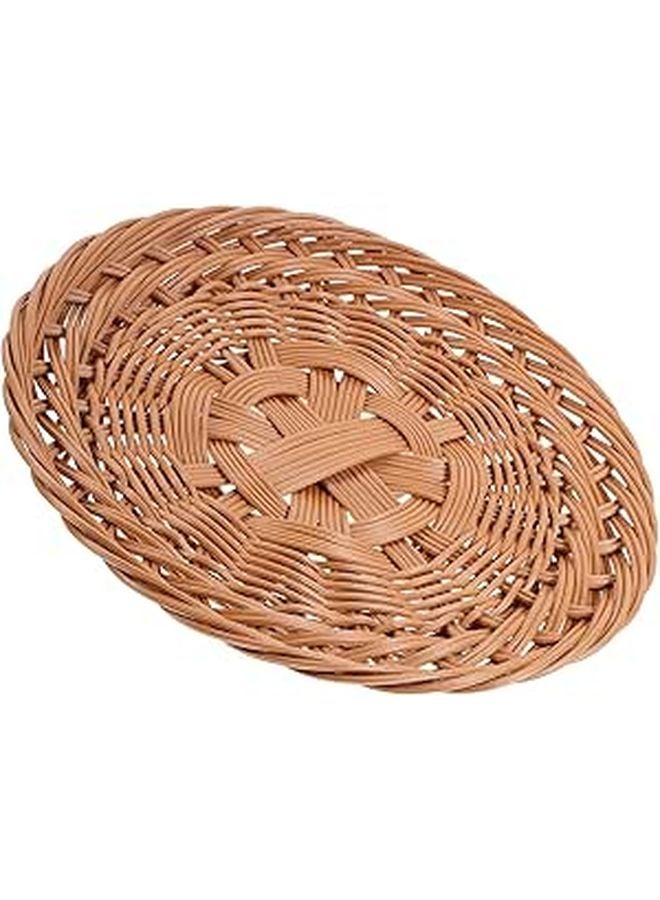 Medium Woven Bread Basket Kitchen Storage Organizer For Fruit Snack Serving - Image 1