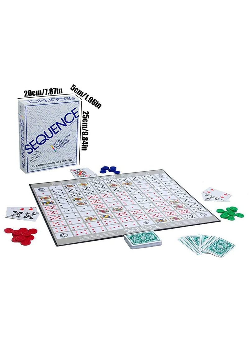 Generic - Sequence Board Games Create a Family Exciting Card Board Game | Strategy Games for Kids - Hard Board Game, Playing Cards, Family Game Suitable for Ages 7 and Up - Image 1