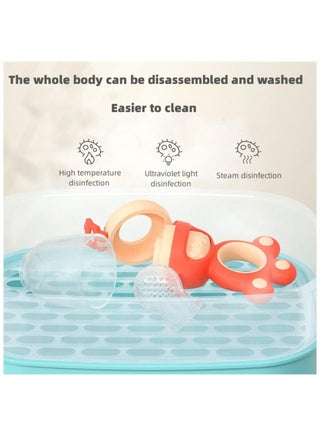 3-in-1 Baby Food Feeder Pacifier, Toddler Pacifier, Silicone Baby Fruit Pacifier,Baby Fruit Pacifier Set Include One Pacifier with 2 Extra M and L Nipples (Mixed Colours) - view 3