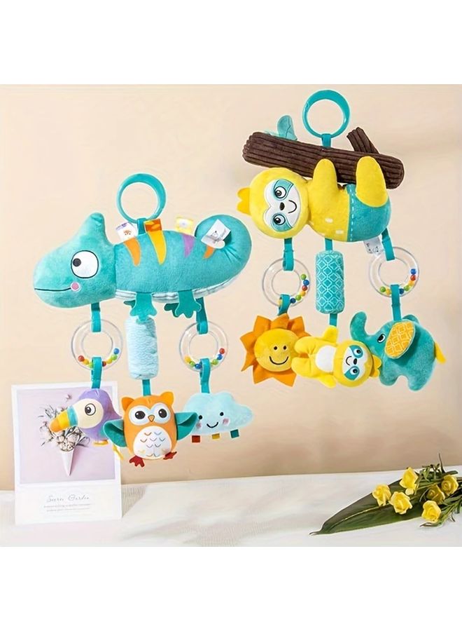 Lizards Hanging Rattle Toy Soft Sensory Developmental Playset Crinkle Squeaker Baby Gift - Image 4
