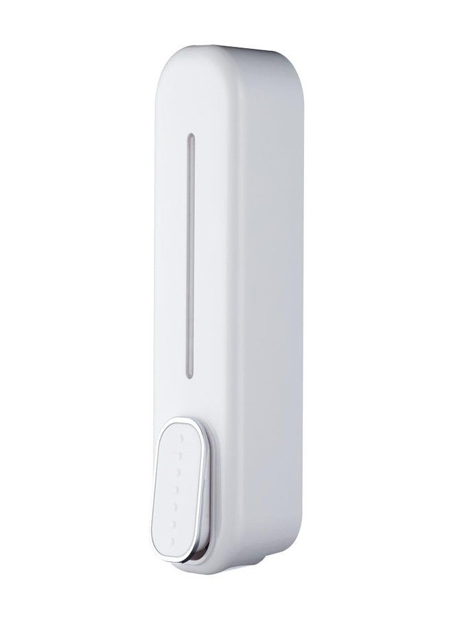 QUIRA Wall-Mounted Manual Soap Dispenser, White, Push Button, for Bathroom, Kitchen, Hospital and Hotel Use - Image 1