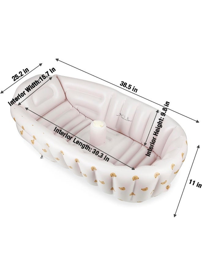 PandaEar 2Pack Baby Inflatable Bathtub & Baby Seat for 3 Months+ - Image 3