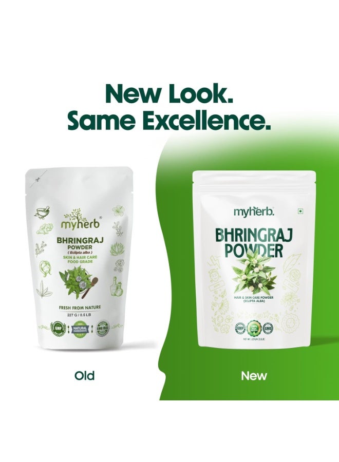 MYHERB 100% Natural Organic Bhringraj Powder (Eclipta Alba) || 227 Gm/0.5 Lbs || For Use - Skin, Hair || For Men and Women - Image 3