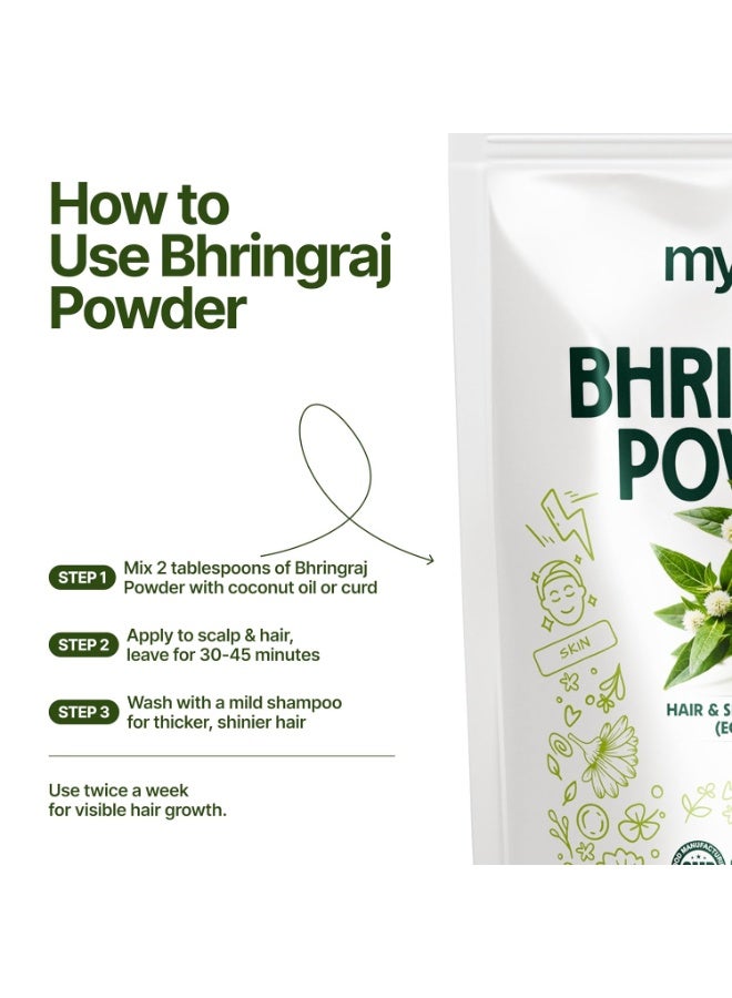 MYHERB 100% Natural Organic Bhringraj Powder (Eclipta Alba) || 227 Gm/0.5 Lbs || For Use - Skin, Hair || For Men and Women - Image 4