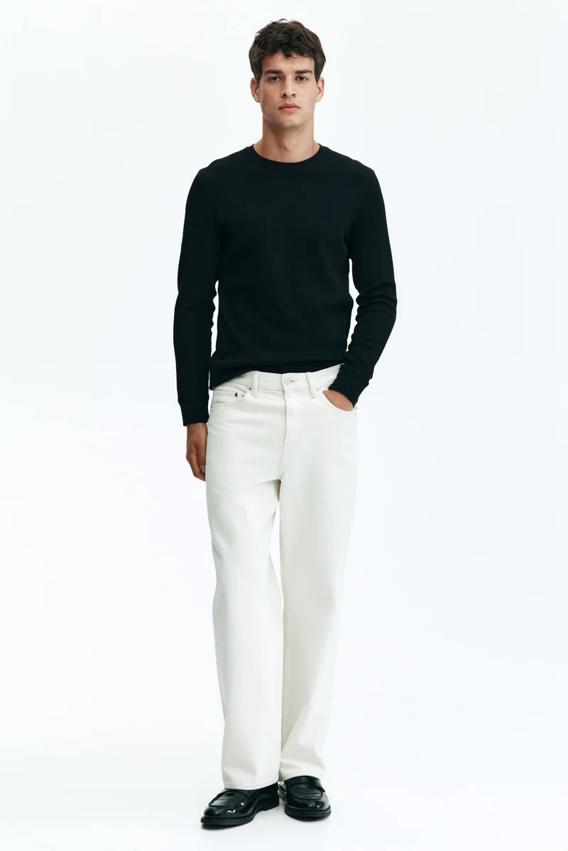 اتش اند ام بلوزة جيرسيه بتصميم الوافل