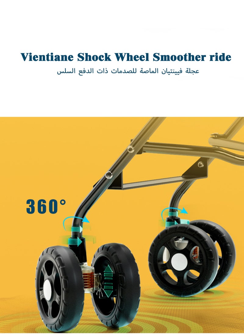 Lightweight Baby Stroller, Portable Stroller with 4-Stage Adjustable Sunshade Canopy, Shock-absorbing Wheels and  2-Point Safety Belt, Travel Stroller for Baby 0-48 Months, Black - pzsku/Z51BD346AF353849C31EBZ/45/_/1737601722/c18b02d1-6191-4e46-b416-a2283ec2527a