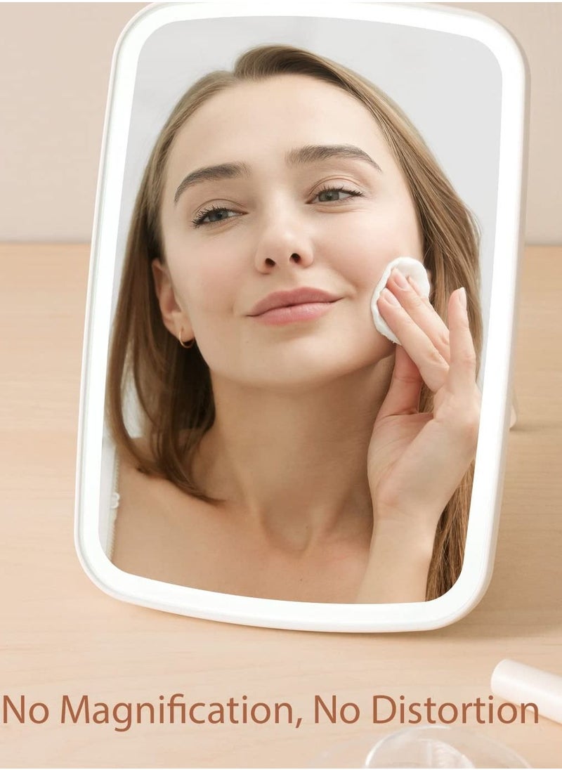 Womdee - Makeup Mirror Portable USB Rechargeable LED Touch Screen Vanity Mirror Foldable Travel Make up Mirror - Image 1