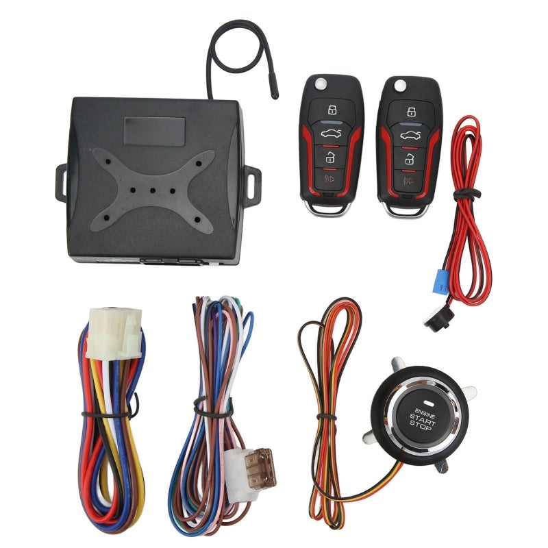 Car Keyless Entry System Remote Central Locking Kit with One Button Start - Anti Theft Door Lock for 12V Cars - Image 1