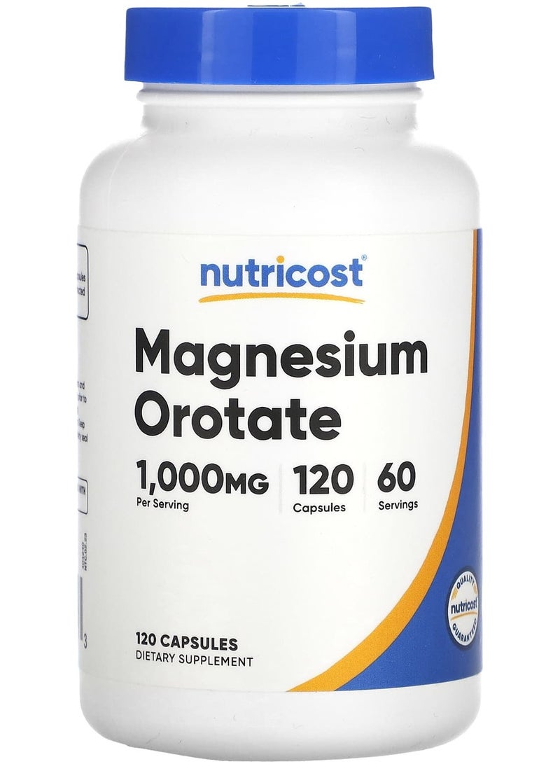 Nutricost Magnesium Orotate, 1,000 mg, 120 Capsules (500 mg per Capsule)