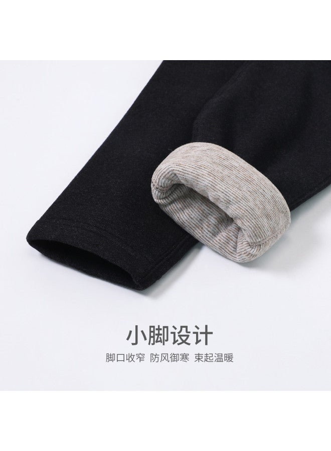 Long time companion girls' Thermal Pants - Pure Wool, Solid Color, High Waist, Windproof, Wearable As Outer Layer, Autumn Underwear - Image 5