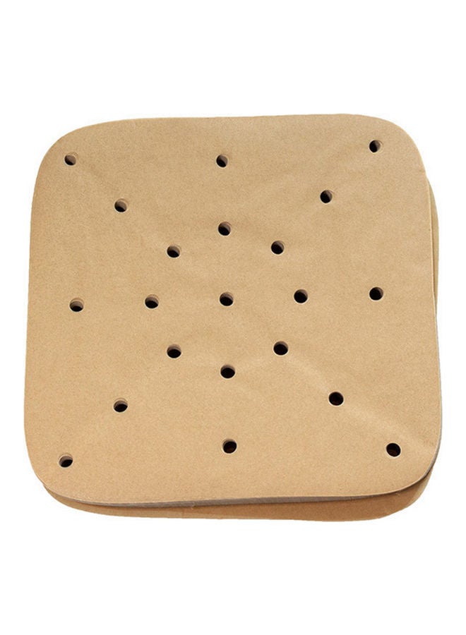 200-Piece Heat Resistant Air Frying Pan Paper brown - Image 1