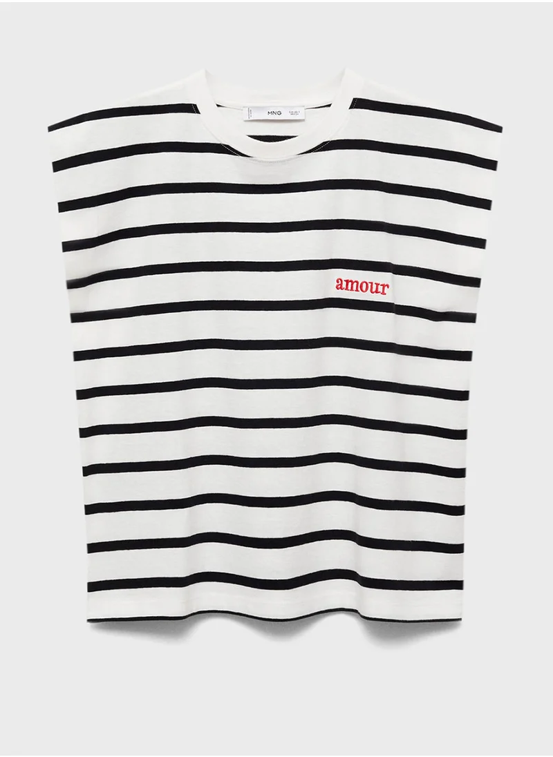 MANGO Crew Neck T-Shirt