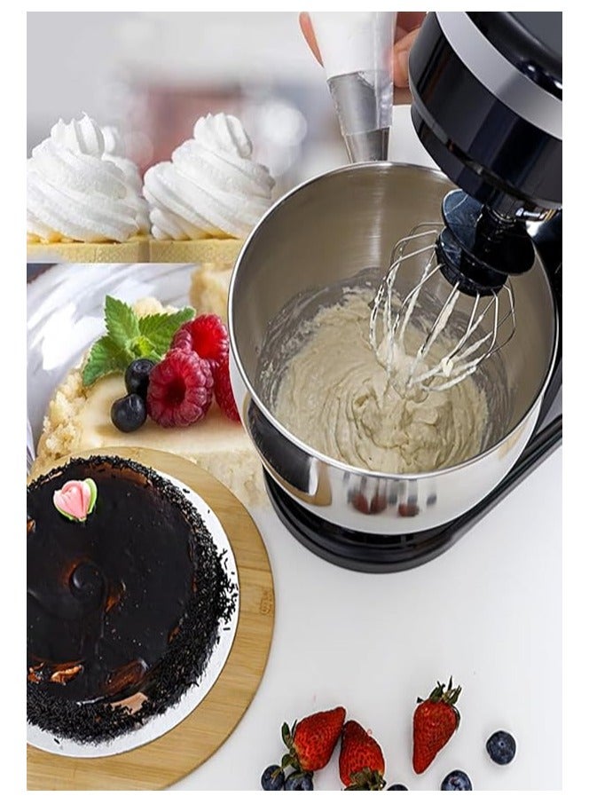 MEBASHI 12 Litre Stainless Steel Bowl Mixer, 6 Speed Control with Pulse, Accessories (ME-SBM1114) (Cilver) - Image 5