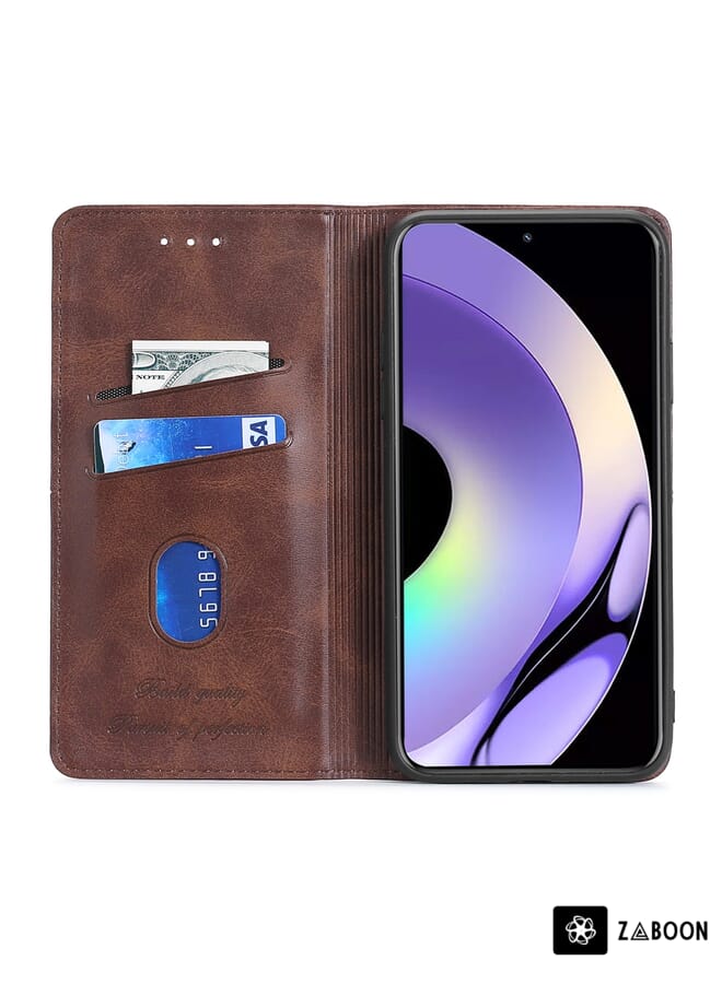 Zaboon Protective Case For Realme GT2 Explorer Master Skin Feel Magnetic Buckle Leather - Image 3