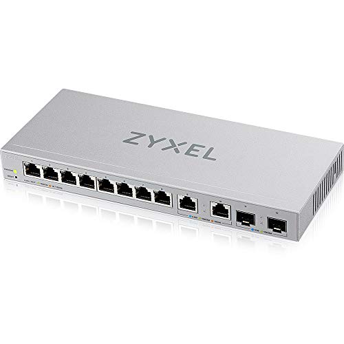 Zyxel 12-Port Multi Gigabit Ethernet Switch | Easy Web Managed | 2.5G and 10G SFP+ | Metal Shielded | Desktop | QoS, Vlan, IGMP, Link Aggregation - Image 1