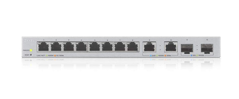 Zyxel 12-Port Multi Gigabit Ethernet Switch | Easy Web Managed | 2.5G and 10G SFP+ | Metal Shielded | Desktop | QoS, Vlan, IGMP, Link Aggregation - Image 2