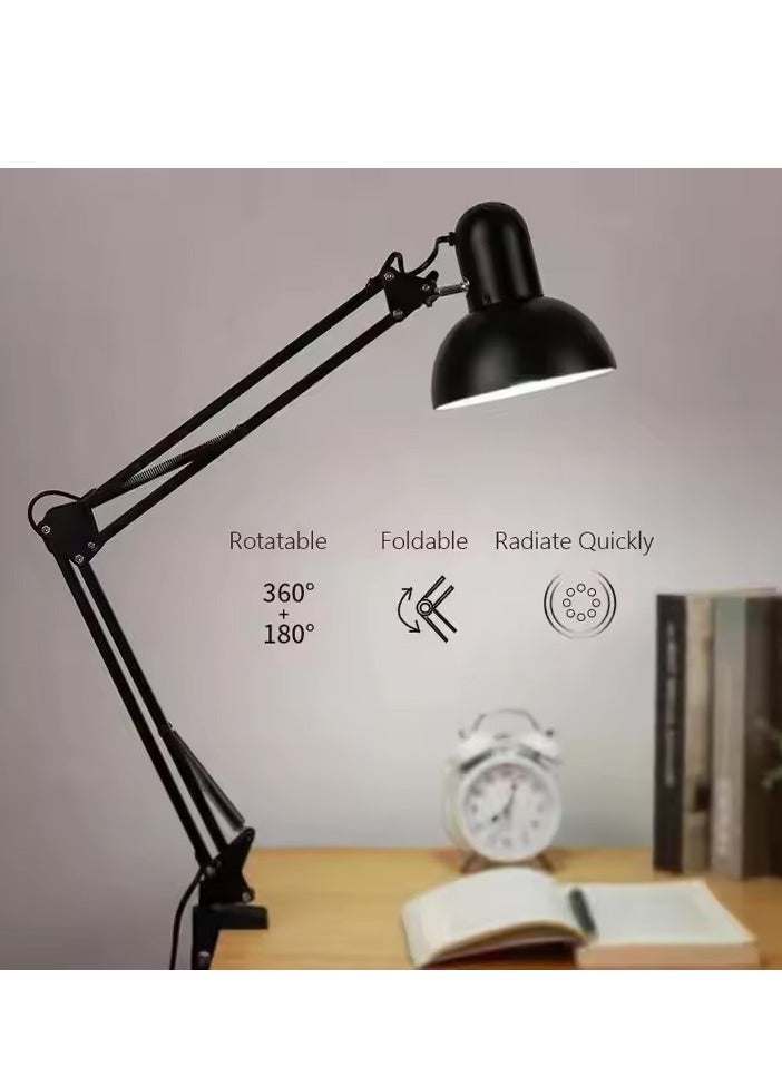 LED Desk Lamp, Study Clip Lamp, Student Special Eye Protection Bedside Lamp, Dormitory Charging Reading Lamp， Small Desk Lamp for Office/Home/Gaming/Desk - Image 2