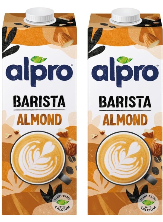 Alpro Almond Barista Drink (Dual Pack), 100% Plant Based and Dairy Free, Suitable for Vegans, Naturally Free From Lactose, Rich in Nutrients 2000g - Image 1