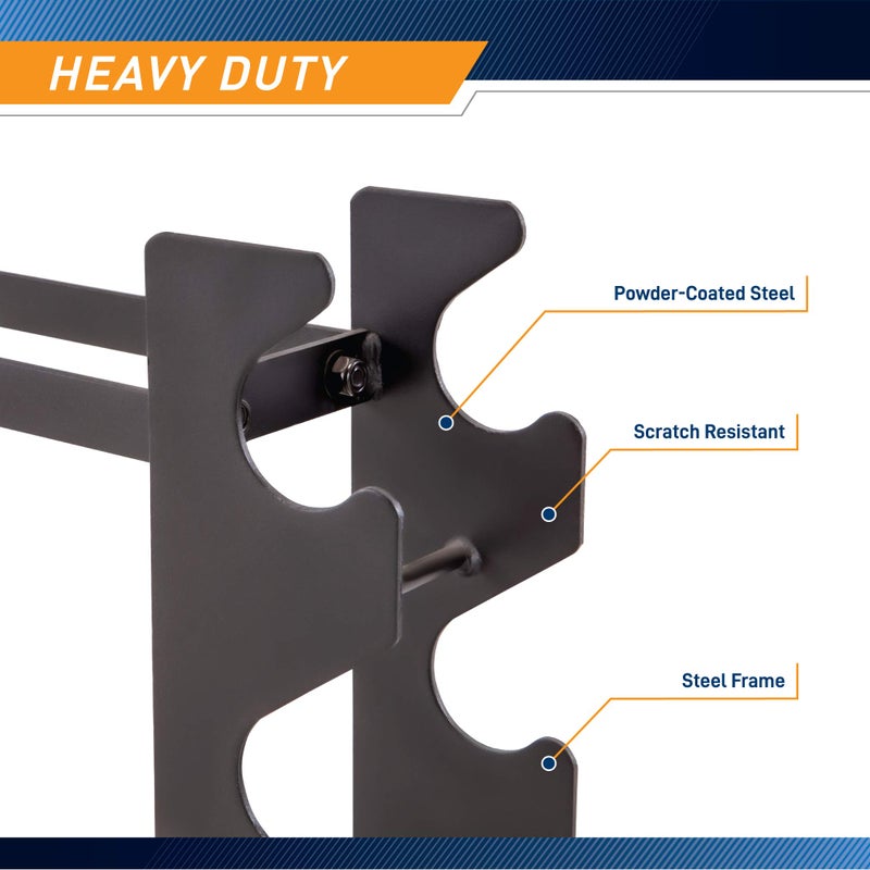 Marcy Compact Dumbbell Rack Free Weight Stand for Home Gym DBR-56 , Black, 20.50 x 8.50 x 27.00 inches - Image 4