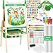 Belleur AllinOne Art Easel for Kids Adjustable Double Sided Easel for Toddlers with Magnetic Whiteboard DryErase Chalk Board Paper Roll Child Painting Easel for Kid 28 Birthday GiftGreen - Image 2