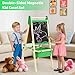Belleur AllinOne Art Easel for Kids Adjustable Double Sided Easel for Toddlers with Magnetic Whiteboard DryErase Chalk Board Paper Roll Child Painting Easel for Kid 28 Birthday GiftGreen - Image 4