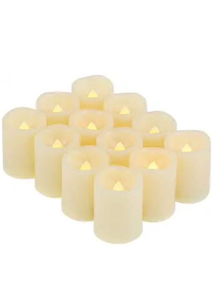 12 pieces - Luxury flameless LED candles, up to 120 hours battery life, batteries included - Image 1