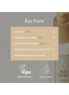 I'M FROM Rice Serum, 73% Korean Fermented Rice Embryo Extract Boosts Collagen, Vitality, Radiant Glowing Skin, Niacinamide, Vitality to Dull Skin, Nourishing, Moisturizing 30ml  - Image 3