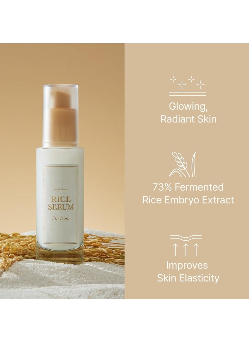 I'M FROM Rice Serum, 73% Korean Fermented Rice Embryo Extract Boosts Collagen, Vitality, Radiant Glowing Skin, Niacinamide, Vitality to Dull Skin, Nourishing, Moisturizing 30ml  - Image 4