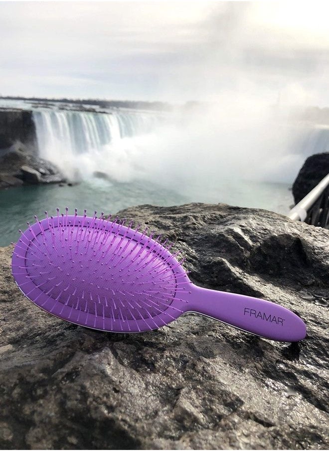 framar Framar Detangling Brush for Thick Hair – Detangle Brush for Thick Hair, Kids Hair Brush for Curly Hair, Detangling Hair Brush for Kids, Brush for Hair, Soft Hair Brush, Curly Brush (Purple)  - Image 4
