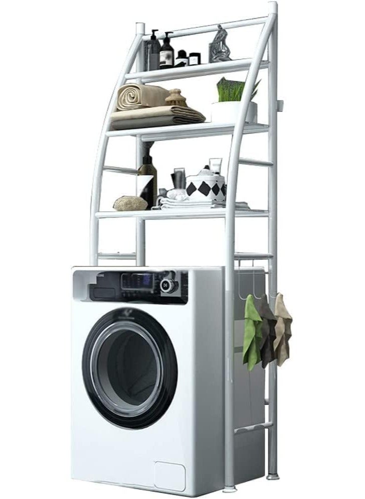 HOMESTAR 3 Tier Bathroom Laundry Washing Machine Shelf Rack White - Image 2