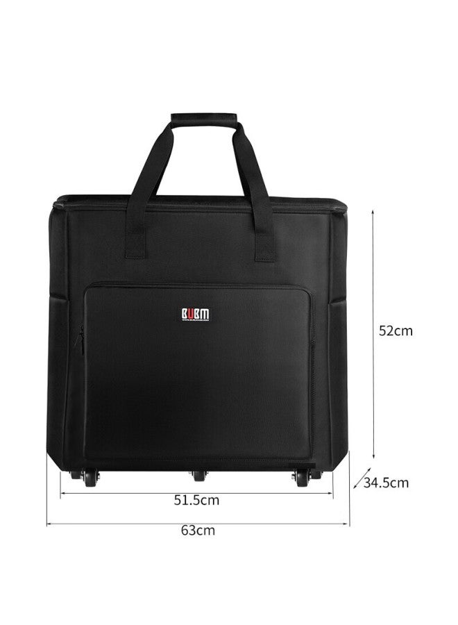 Bubm Desktop Computer Bag Host Bag Large Capacity Gaming Pc Case Storage Bag Handbag Monitor Keyboard Mouse Set Device Organizer Bag Dzs Upgraded Oversized Black - Image 4