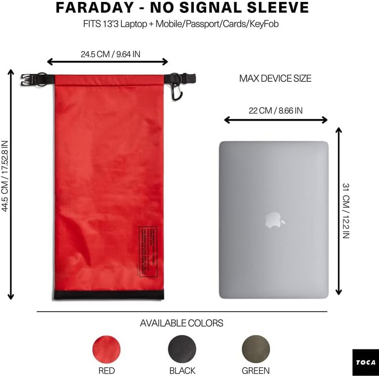 TOCA 13 Laptop Protective Case Faraday Bag Card Blocking Anti-Trace Sleeve Data Blocking Laptop Bag - Image 1