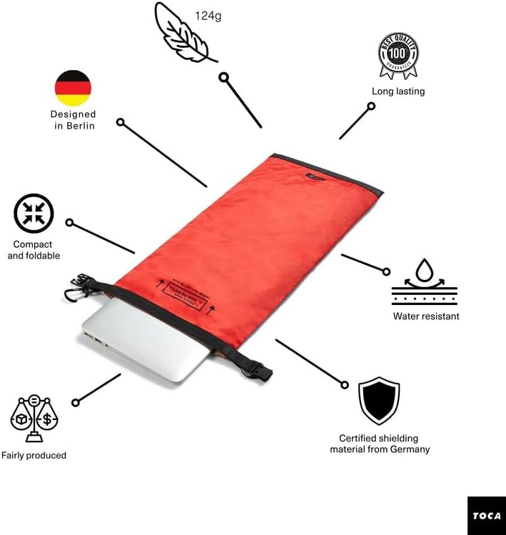 TOCA 13 Laptop Protective Case Faraday Bag Card Blocking Anti-Trace Sleeve Data Blocking Laptop Bag - Image 3