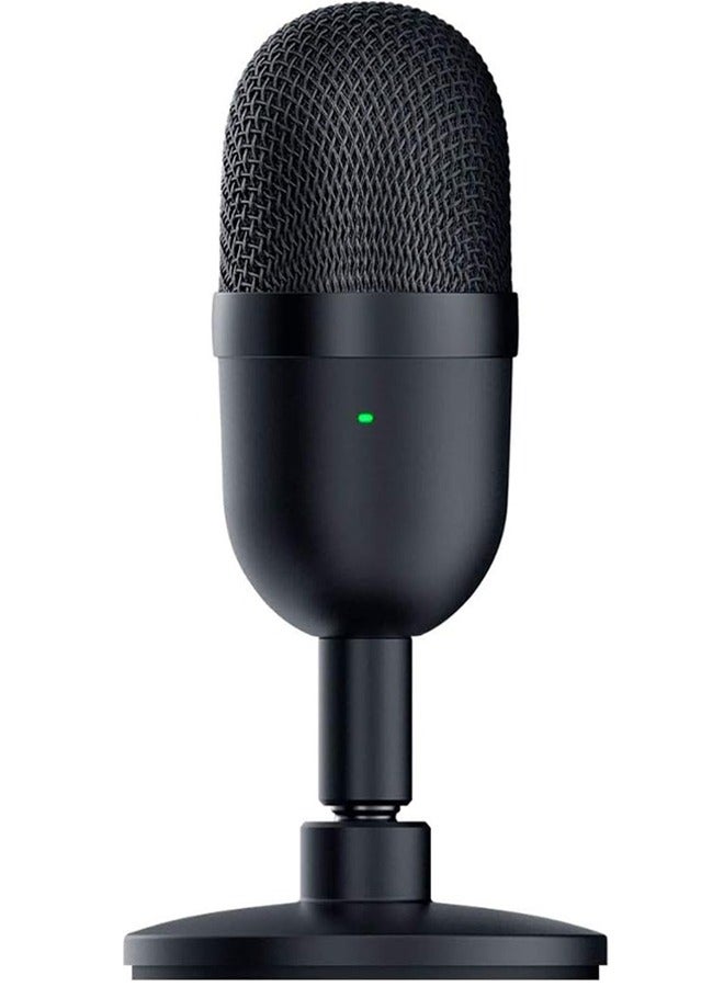 Mini USB Condenser Microphone: for Streaming and Gaming on PC - Professional Recording Quality - Precise Supercardioid Pickup Pattern - Tilting Stand - Shock Resistant - Classic Black  - Image 1
