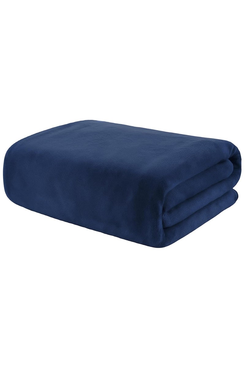 فابينني منشفة شاطئ كبيرة الحجم 100×200 سم من الألياف الدقيقة، منشفة حمام كبيرة جدًا، منشفة حمام سباحة، منشفة يوجا، منشفة سبا، ناعمة، عالية الامتصاص وسريعة الجفاف، أزرق داكن - Image 1