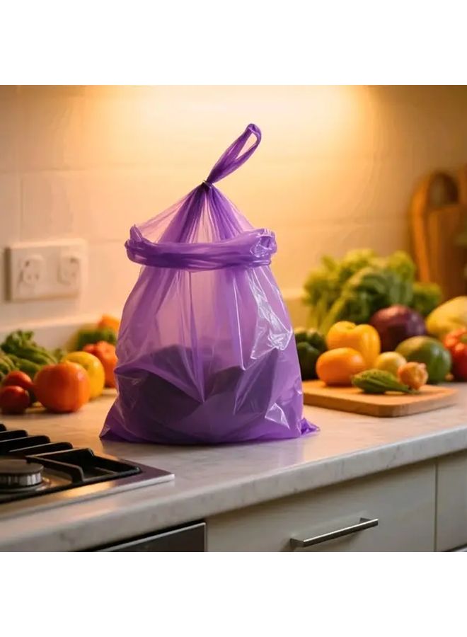 Purple Trash Bags 50 Pack Thick Leak Proof Tear Resistant For Kitchen Bathroom - Image 4