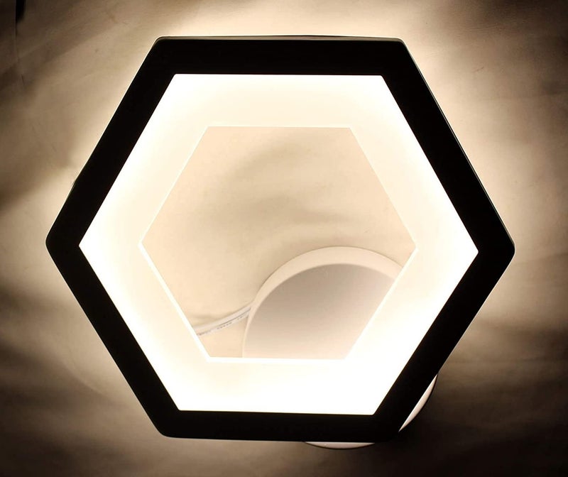kinis Acrylic Led Lamp for Wall/Led Wall Light/Led Wall Lamp/Led Wall Scone to Décor Your Home/Living Room,Hexagon Shape,5 Watt,Yellow,White&Natural White - Image 4