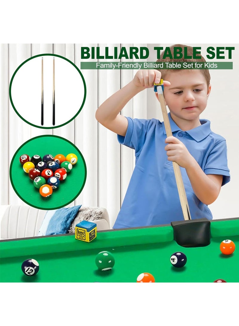 سكاي لاند طقم طاولات بلياردو مقاس ٣١ بوصة | طاولة بلياردو محمولة مع عصاي بلياردو، كرات، طباشير، فرشاة، ومثلث للكبار/الصغار - Image 4