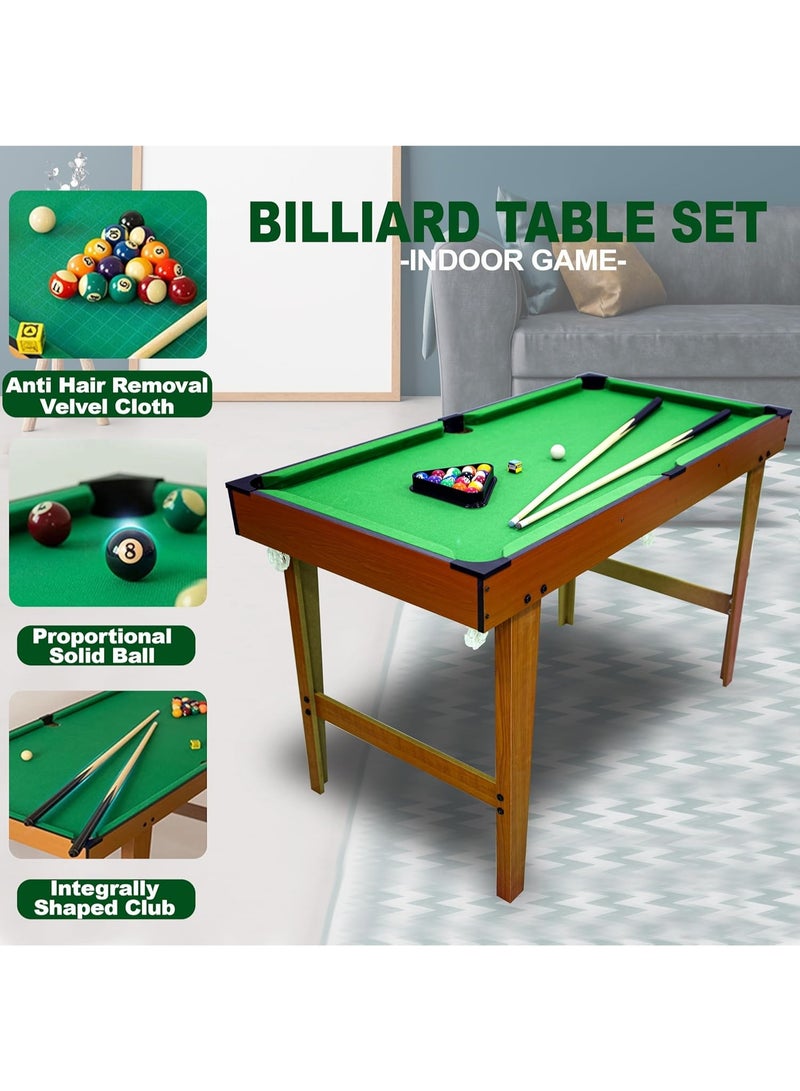 سكاي لاند طقم طاولات بلياردو مقاس ٣١ بوصة | طاولة بلياردو محمولة مع عصاي بلياردو، كرات، طباشير، فرشاة، ومثلث للكبار/الصغار - Image 5