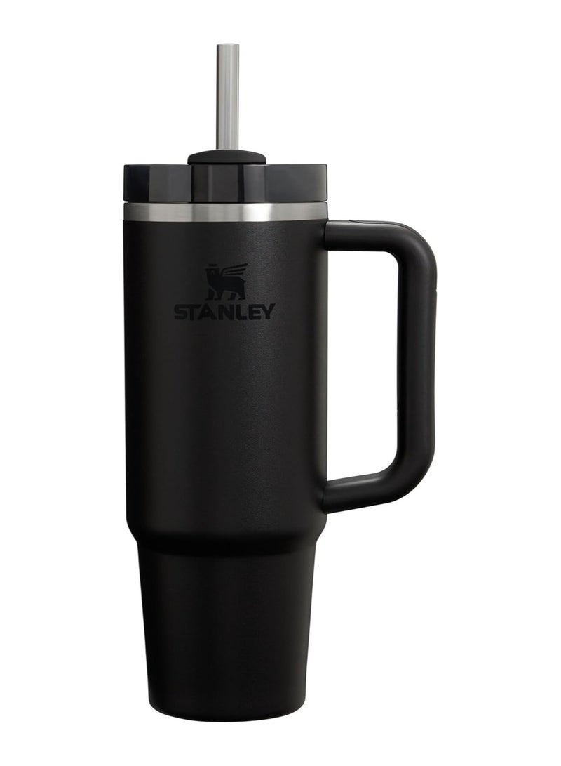 Stanley Quencher H2.0 FlowState Stainless Steel Vacuum Insulated Tumbler with Lid and Straw for Water, Iced Tea or Coffee, Smoothie and More, Black 2.0, 40oz/1.18 L - Image 1