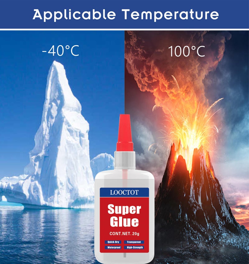 LOOCTOT (2-in-1) Super Glue with Brush Applicator & Nozzle, Mess Free Superglue Brush, Instant Glue for All Purpose and Fast Setting for Projects and Repairs,3000 CPS Clear Cyanoacrylate Glue - Image 5