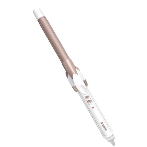 Conair Double Ceramic 3/4-Inch Curling Iron, ¾-Inch Barrel Creates Tight Curls, Hair Curler for Use on Short, Medium, and Long Hair, White - Image 1